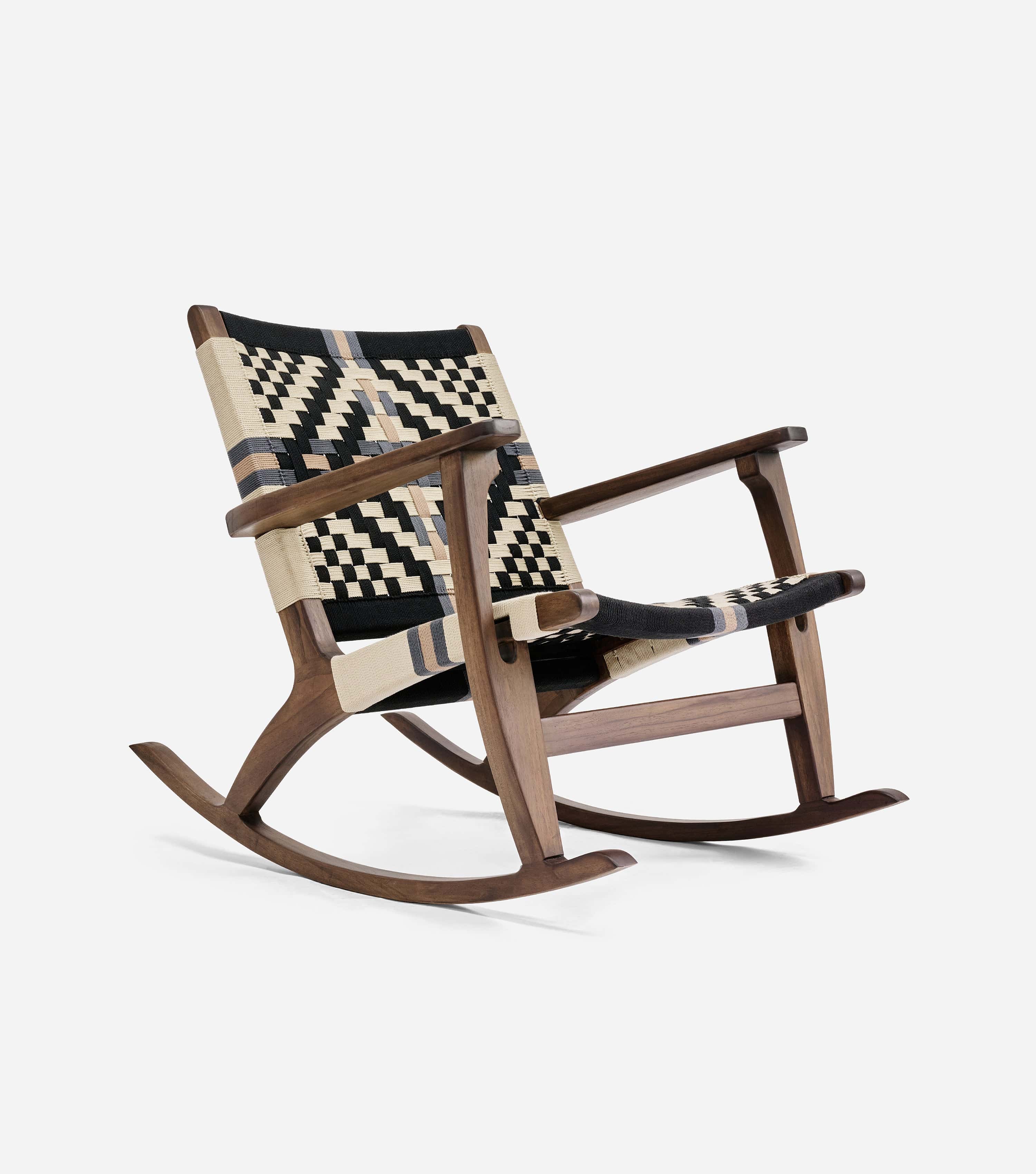 Masaya Rocking Chair Woven Colonial Cord Forever Furniture by MasayaCo
