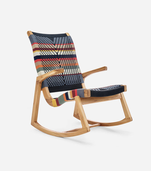 Amador Rocking Chair Woven San Geronimo Cord | Forever Furniture