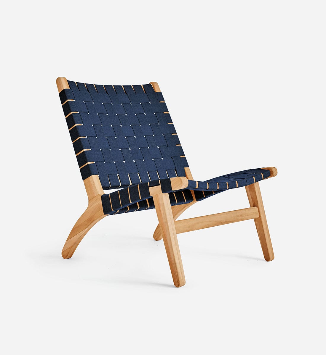 Masaya Lounge Chair Woven Black Outdoor Straps | Forever